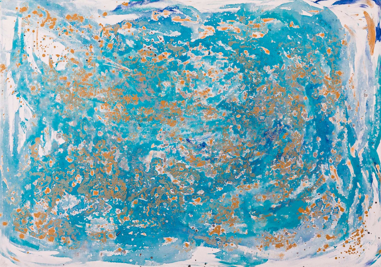 “By The Sea” 70×100 cm acrylic and ink on canvas